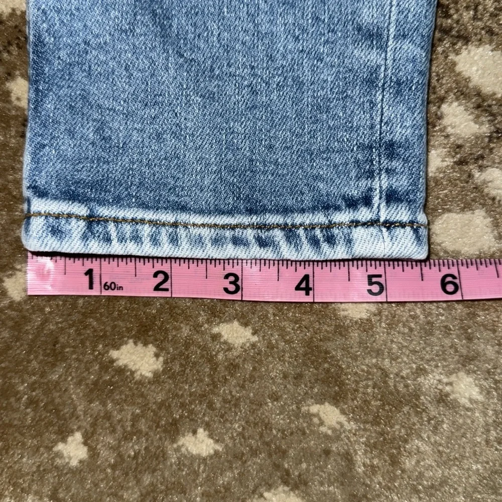 RE/DONE 90s High Rise Ankle Crop in Bright Faded Blue Sz 25 NWT - Picture 9 of 9
